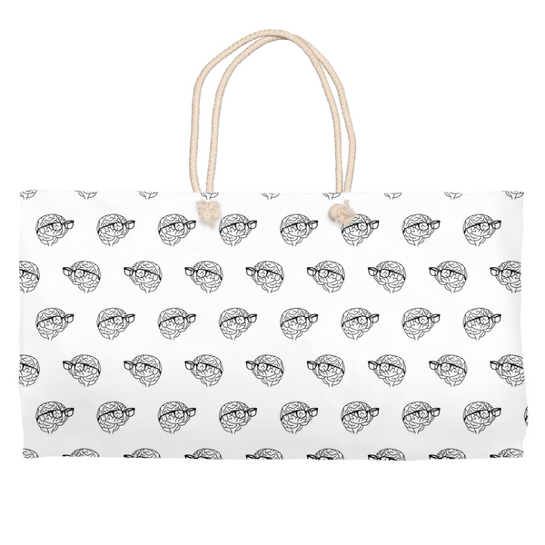 MBB All Over Print Weekender Totes in White