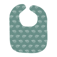 MBB All Over Print Baby Bibs in Teal