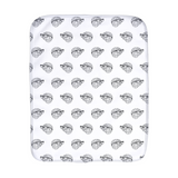 MBB All Over Print Burp Cloth in White