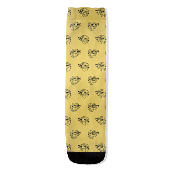 MBB All-Over Print socks in Yellow