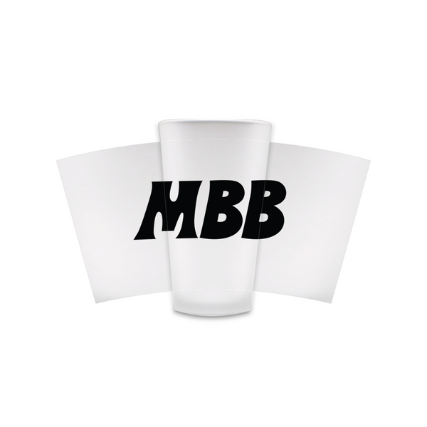 MBB Initials Logo Frosted Pint Glasses