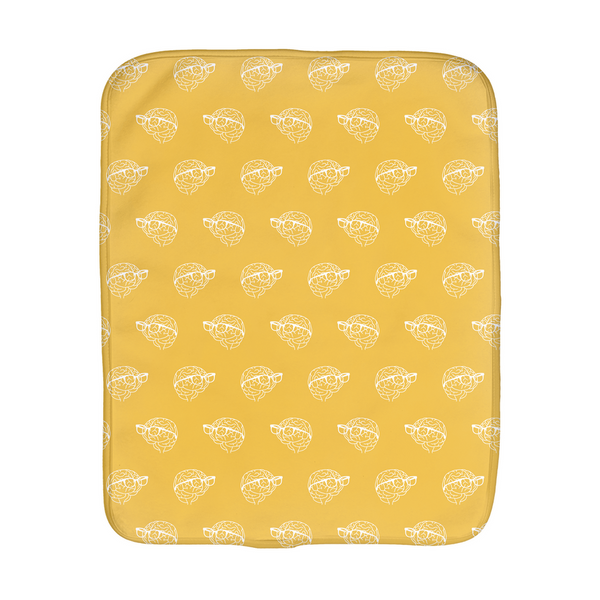MBB All Over Print Burp Cloth in Yellow