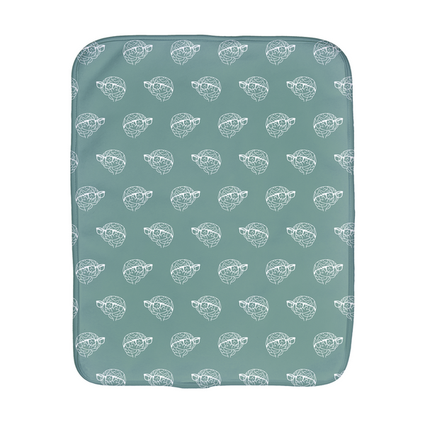 MBB All Over Print Burp Cloth in Teal