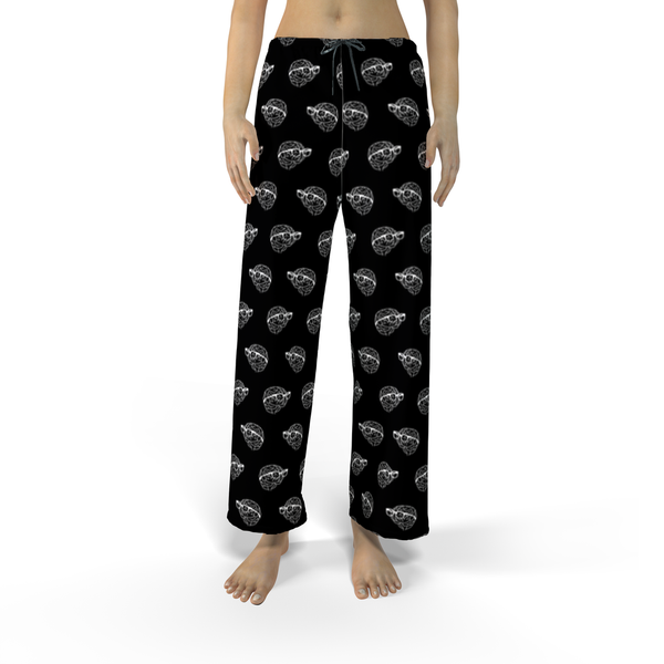 MBB All Over Print Pajama Pants in Black